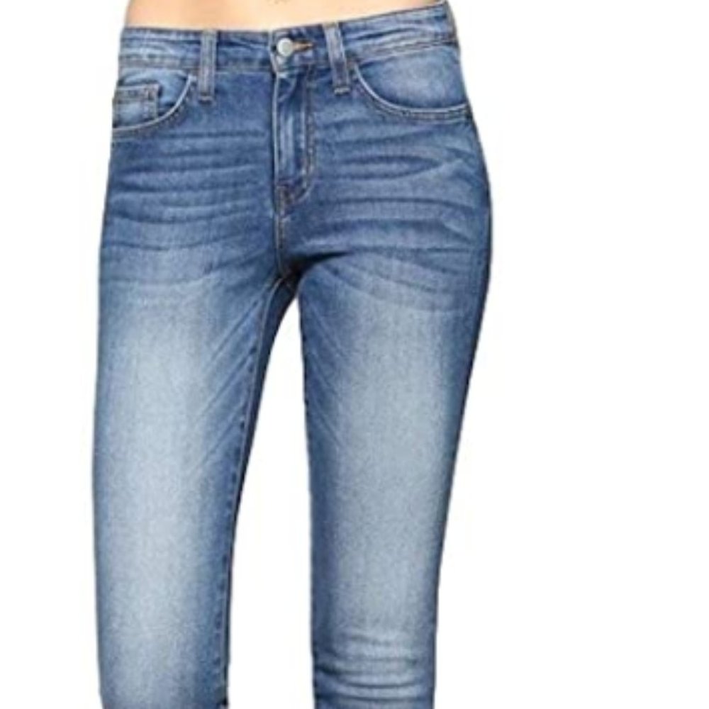 High Waist Medium Wash Skinny Jeans